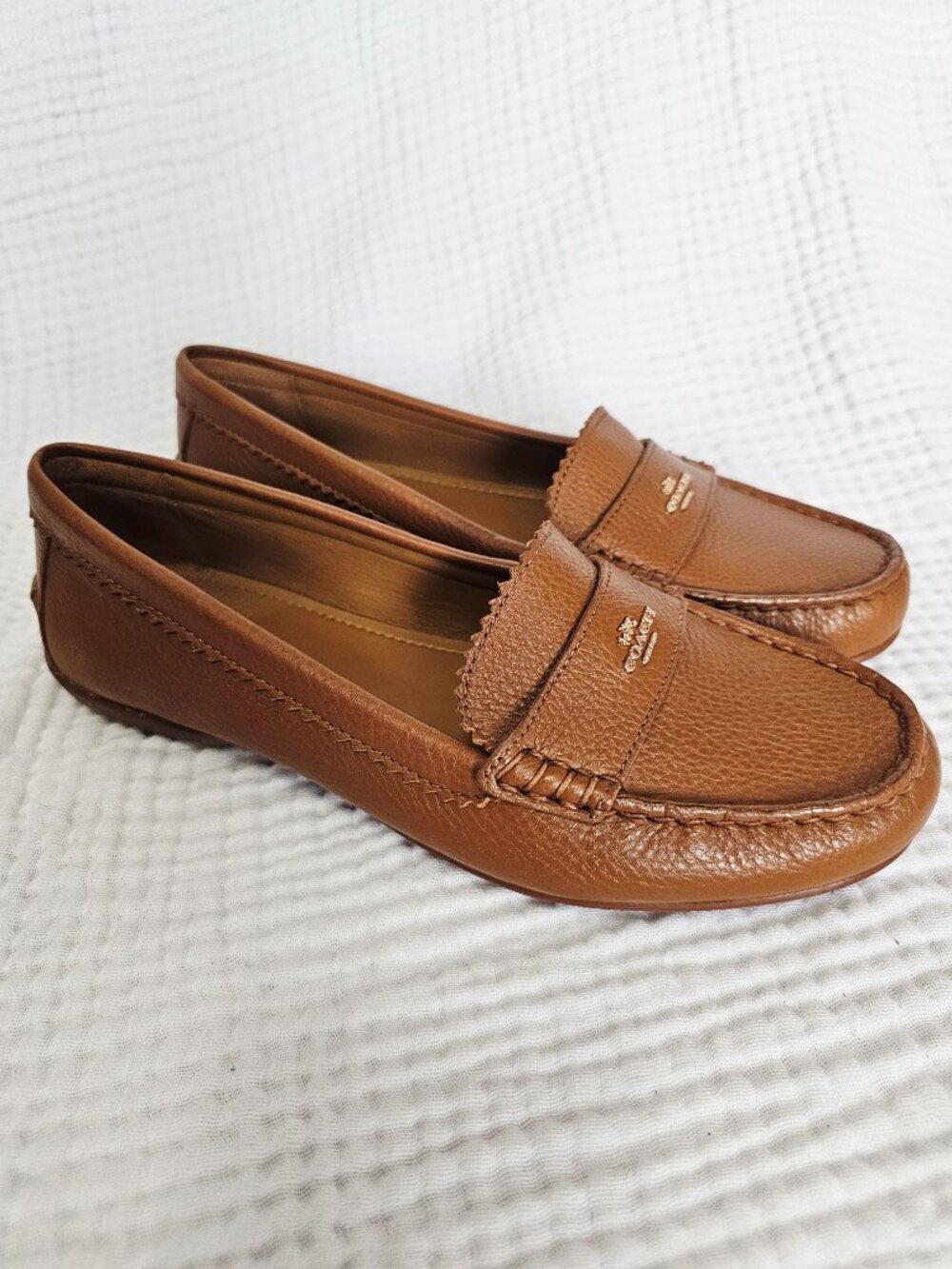 Coach Odette Moccasin Loafer | British Tan Leather | Sz 8 | NWOT - Picture 7 of 10